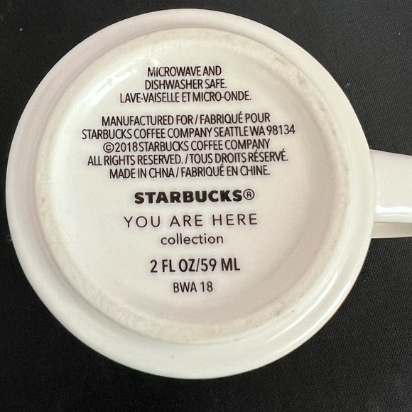 Starbucks CANADA Coffee Mug Christmas Ornament You are here Collection 2 Oz - Picture 6 of 6